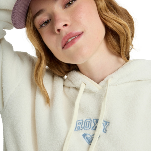 2025 Roxy Womens Cool Calling Polar Fleece Hoodie ERJPF03221 - Egret